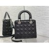 Dior Lady Dior Medium Bag in Black Grained Calfskin
