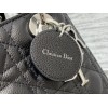 Dior Lady Dior Medium Bag in Black Grained Calfskin
