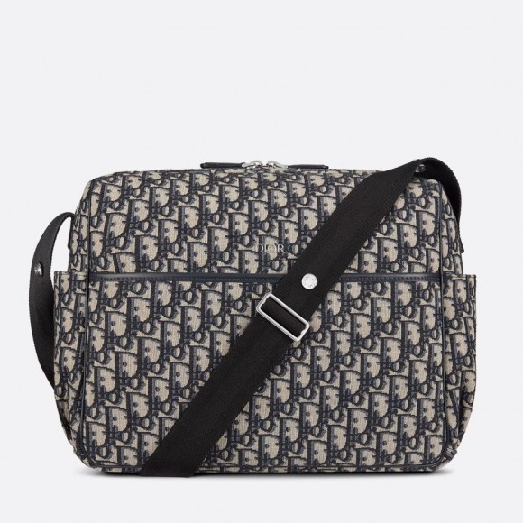 D*or changing bag in blue D*or oblique canvas