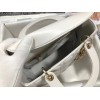 Dior Lady Dior Medium Bag In White Cannage Lambskin