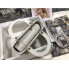 Dior Lady Dior Medium Bag In White Cannage Lambskin