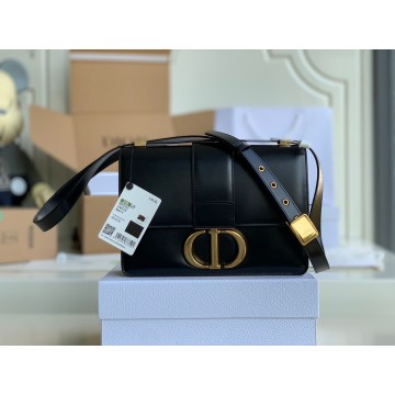 Dior 30 Montaigne Medium Bag In Black Box Calfskin Dior 30 Montaigne Medium Bag In Black Box Calfskin