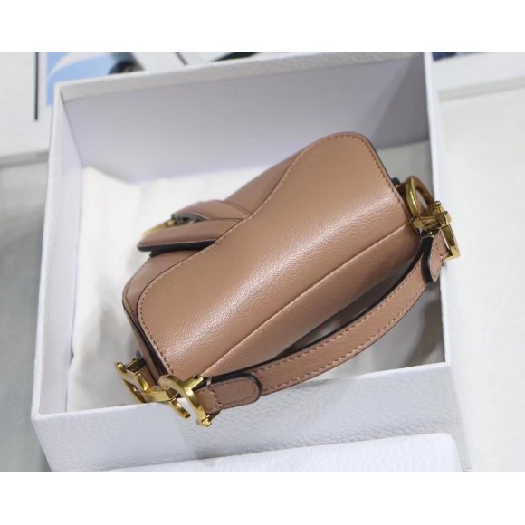 D*or saddle micro bag in powder goatskin