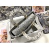 Dior Lady D-Lite Large Bag In Gray Toile de Jouy Reverse Embroidery