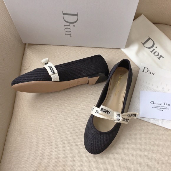 D*or miss j'aD*or ballerina flats in black technical canvas