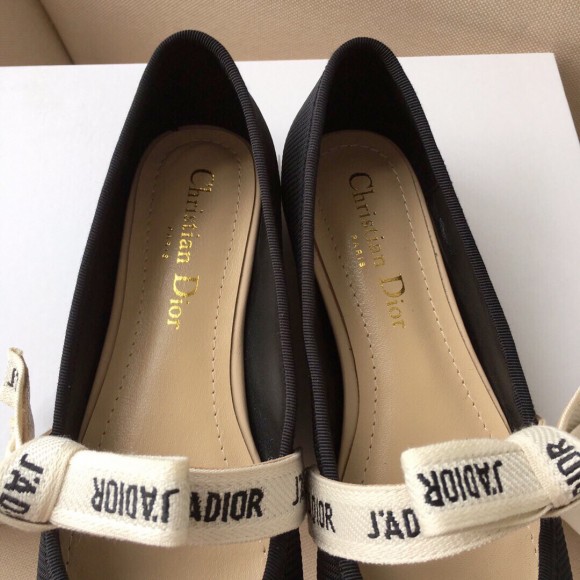 D*or miss j'aD*or ballerina flats in black technical canvas