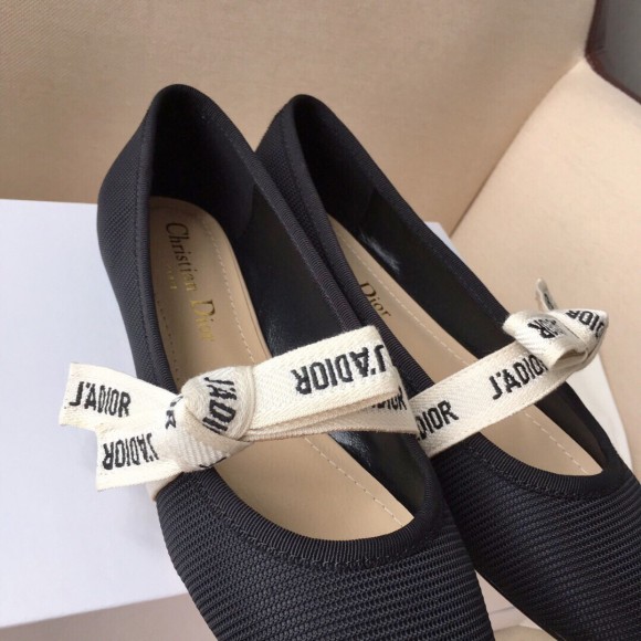 D*or miss j'aD*or ballerina flats in black technical canvas