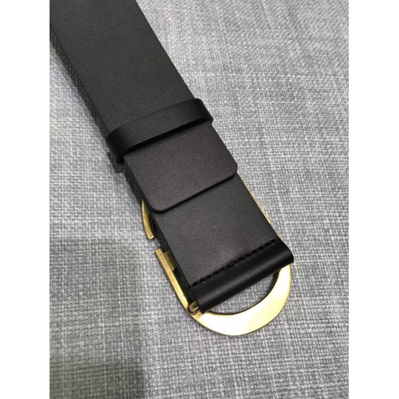 D*or 30 montaigne 35mm belt in black smooth calfskin