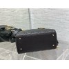 Dior Small Lady Dior Bag in Black Grained Cannage Calfskin