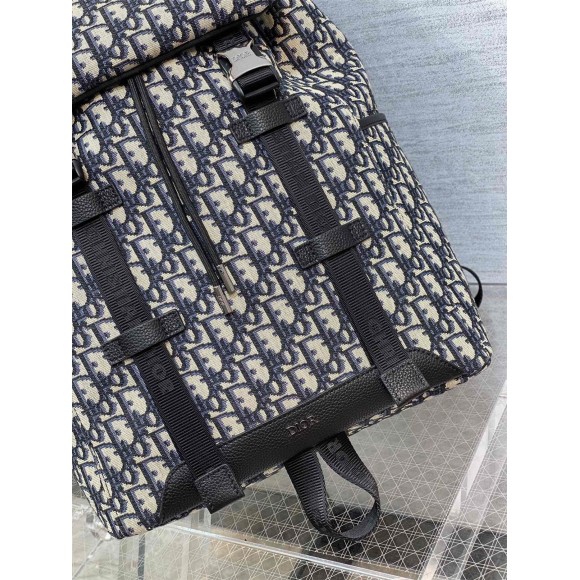 D*or explorer backpack in black D*or oblique jacquard