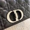 Dior Caro Small Bag In Noir Cannage Calfskin