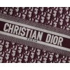 Dior Medium Book Tote Bag In Bordeaux Dior Oblique Embroidery