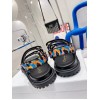 Dior DiorAct Sandals In Blue Multicolor Mizza Printed Silk
