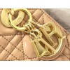 Dior Lady Dior Mini Chain Bag with Chain in Nude Patent Calfskin