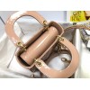 Dior Lady Dior Mini Chain Bag with Chain in Nude Patent Calfskin