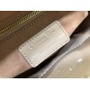 Dior Lady Dior Mini Chain Bag with Chain in Nude Patent Calfskin