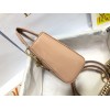 Dior Lady Dior Mini Chain Bag with Chain in Nude Patent Calfskin