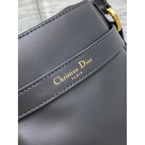 D*or c'est medium bag in black saddle calfskin