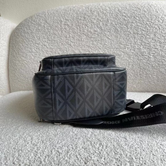 D*or mini rider sling bag in black cd diamond canvas