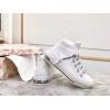 Dior Walk'N'Dior Mid-top Sneakers In White Technical Knit