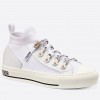 Dior Walk'N'Dior Mid-top Sneakers In White Technical Knit