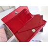 Dior Lady Dior Chain Pouch In Red Patent Cannage Calfskin