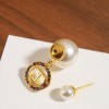 Dior Tribales Earrings in Metal and White Pearls and Multicolor Crystals