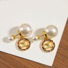 Dior Tribales Earrings in Metal and White Pearls and Multicolor Crystals