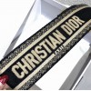 Dior Shoulder Strap in Black Embroidery Canvas