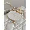 Dior Lady D-Joy Small Bag In White Cannage Lambskin