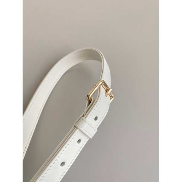 D*or lady d-joy small bag in white cannage lambskin