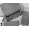 Dior Lady Dior Chain Pouch In Grey Diamond Calfskin