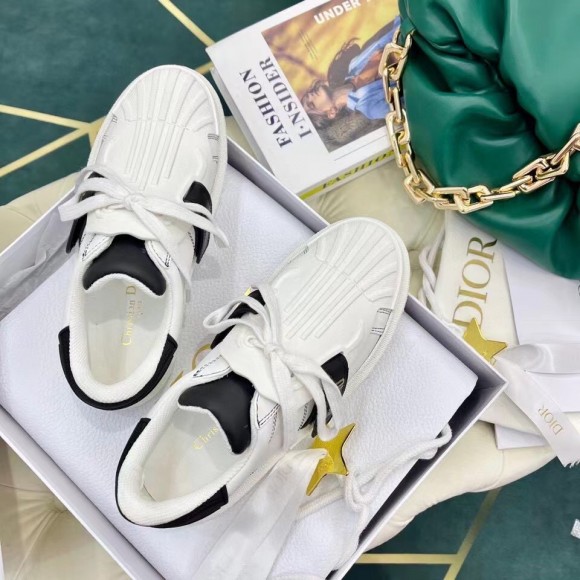 D*or D*or-id sneakers in white leather with black strap