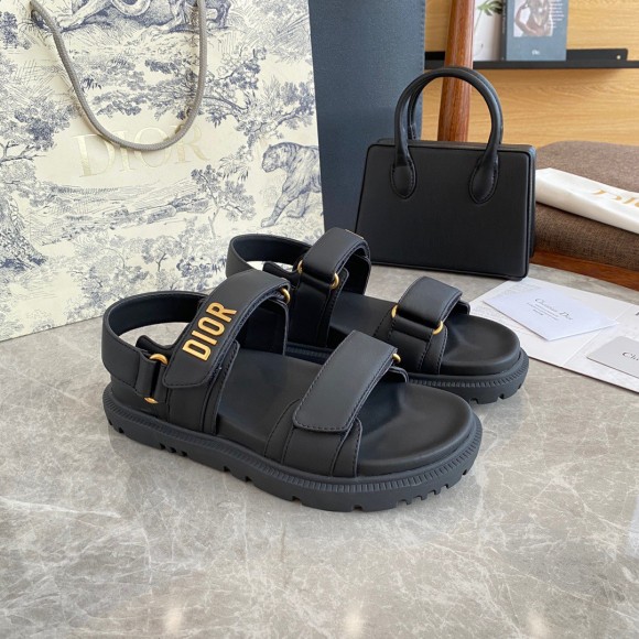 D*or D*oract sandals in black lambskin