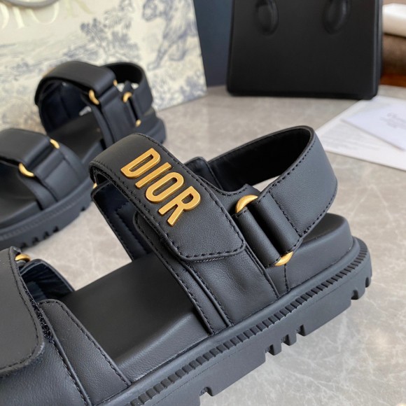 D*or D*oract sandals in black lambskin