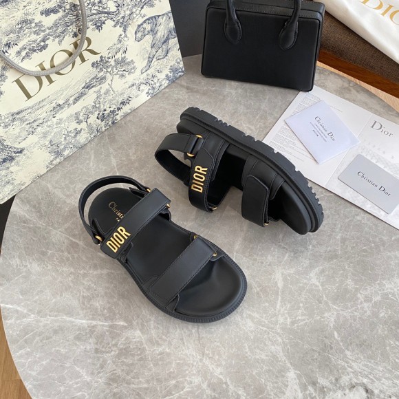 D*or D*oract sandals in black lambskin