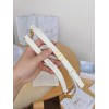 Dior Caro 15MM Belt in White Calfskin and Chain