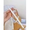 Dior Caro 15MM Belt in White Calfskin and Chain