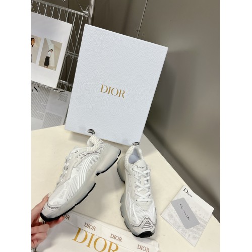 Dior Vibe Sneakers in White Technical Fabric and Mesh