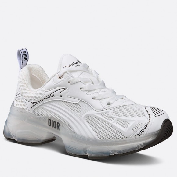 D*or vibe sneakers in white technical fabric and mesh