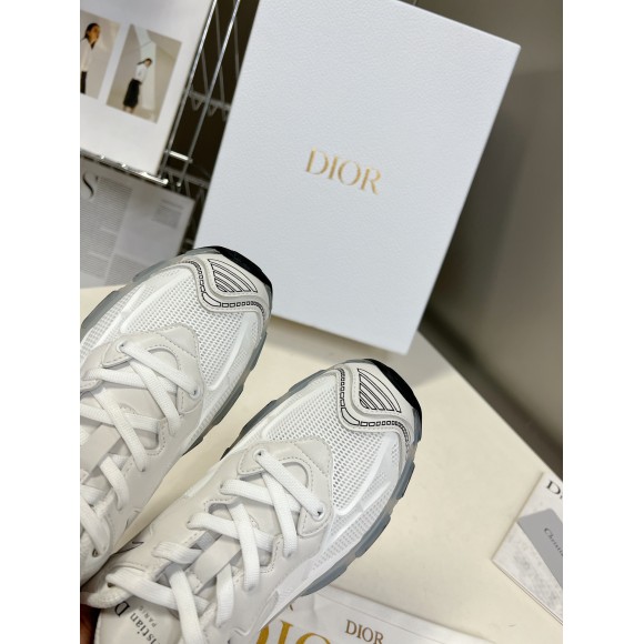 D*or vibe sneakers in white technical fabric and mesh