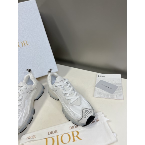 D*or vibe sneakers in white technical fabric and mesh