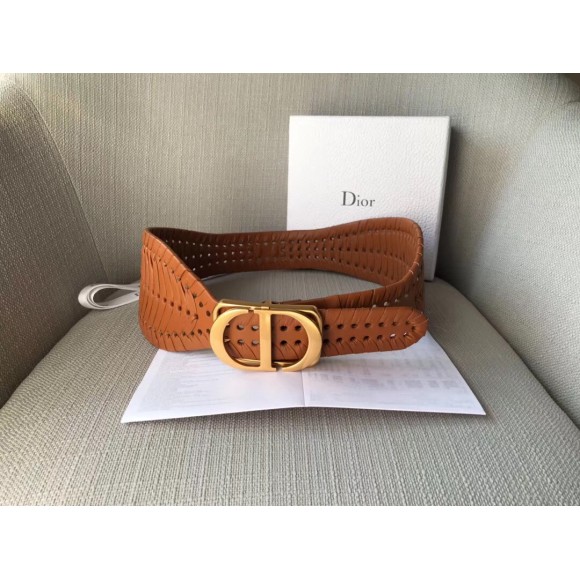 D*or 30 montaigne 40mm belt in camel calfskin