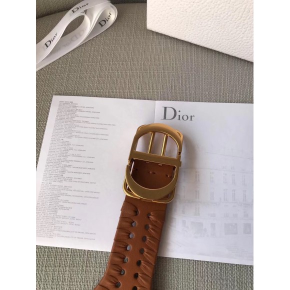 D*or 30 montaigne 40mm belt in camel calfskin