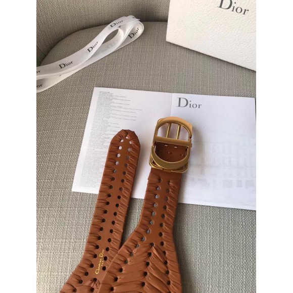 D*or 30 montaigne 40mm belt in camel calfskin