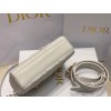Dior Lady D-Joy Micro Bag In White Cannage Lambskin