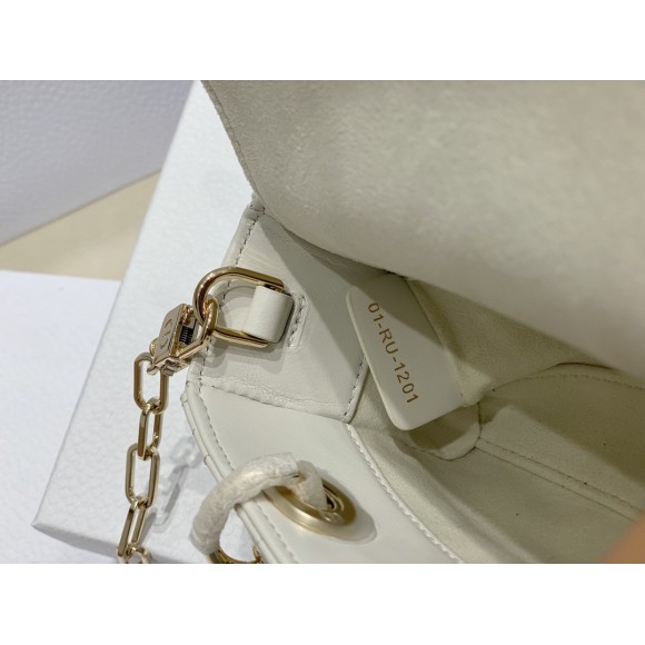 D*or lady d-joy micro bag in white cannage lambskin