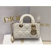 Dior Lady D-Joy Micro Bag In White Cannage Lambskin