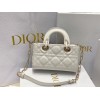 Dior Lady D-Joy Micro Bag In White Cannage Lambskin