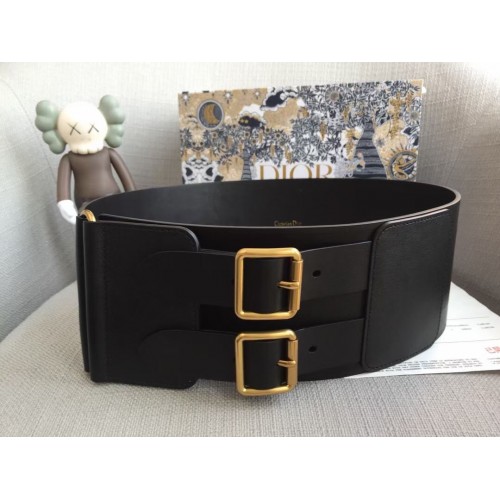 Dior D-Waist Belt 100MM In Black Smooth Calfskin